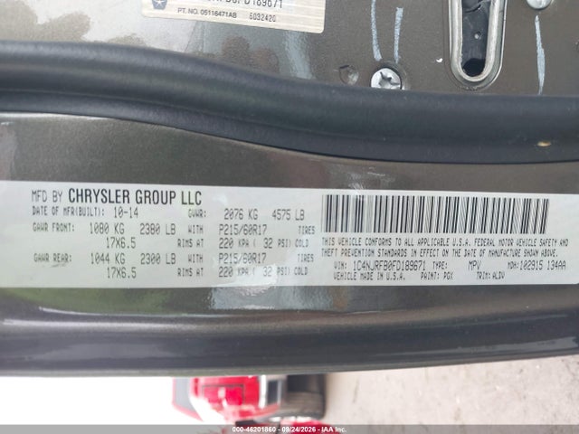 Продаж на аукціоні авто 2015 Jeep Patriot High Altitude Edition, vin: 1C4NJRFB0FD189671, номер лоту: 46201860