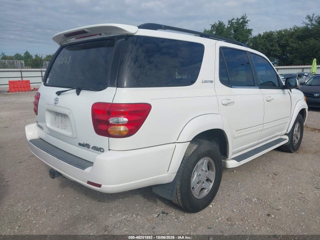 2001 Toyota Sequoia Limited V8 მანქანა იყიდება აუქციონზე, vin: 5TDBT48A81S040653, აუქციონის ნომერი: 46201892