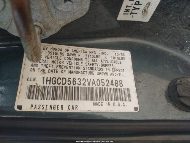 Продажа на аукционе авто 1997 Honda Accord Lx, vin: 1HGCD5632VA052488, номер лота: 46201999