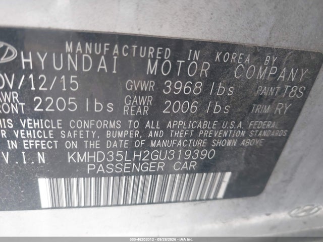 Hyundai ELANTRA GT 2016 KMHD35LH2GU319390 Image 9