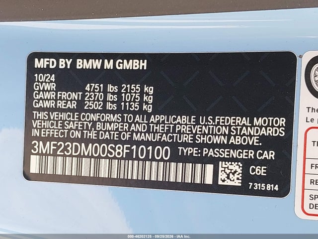 BMW M2 2025 3MF23DM00S8F10100 Image 9