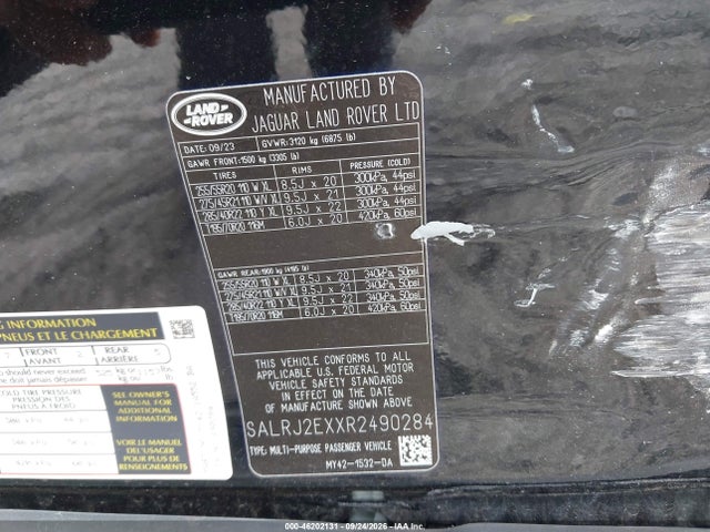 Продаж на аукціоні авто 2024 Land Rover Descubrimiento P300 S, vin: SALRJ2EXXR2490284, номер лоту: 46202131