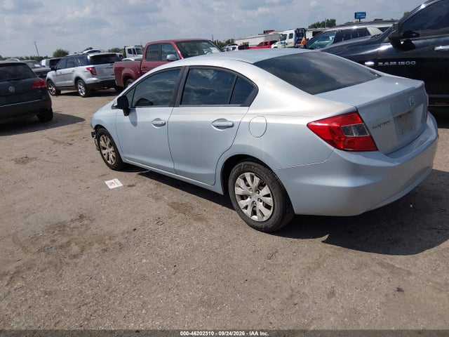 46202310 :رقم المزاد ، 2HGFB2F57CH600082 vin ، 2012 Honda Civic Sdn Lx مزاد بيع