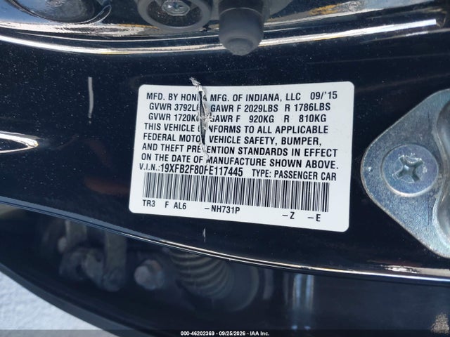 19XFB2F80FE117445 Honda CIVIC EX