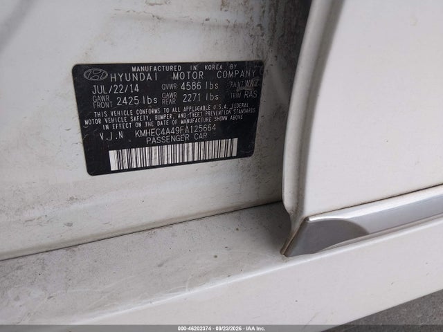 Aukcja sprzedaży 2015 Hyundai Sonata Hybrid Limited, vin: KMHEC4A49FA125664, numer aukcji: 46202374