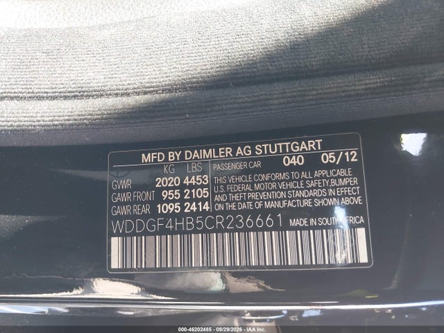 Продаж на аукціоні авто 2012 Mercedes-benz C 250 Sport, vin: WDDGF4HB5CR236661, номер лоту: 46202485