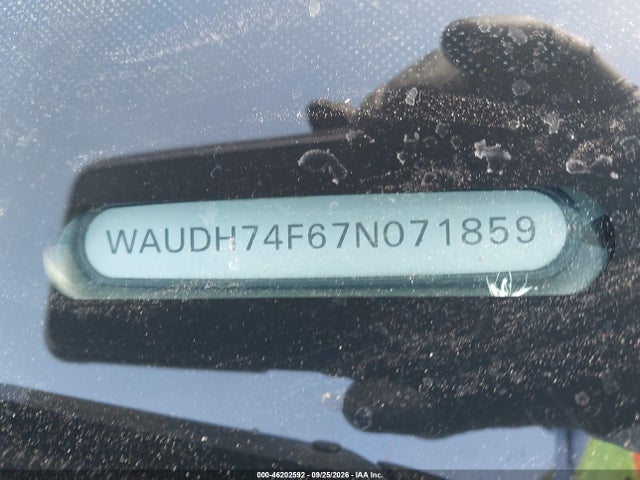 2007 Audi A6 3.2l მანქანა იყიდება აუქციონზე, vin: WAUDH74F67N071859, აუქციონის ნომერი: 46202592