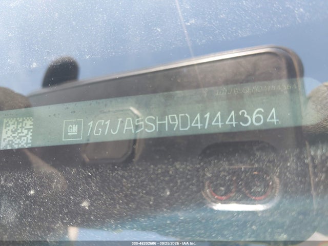 Продаж на аукціоні авто 2013 Chevrolet Sonic Ls Auto, vin: 1G1JA5SH9D4144364, номер лоту: 46202606