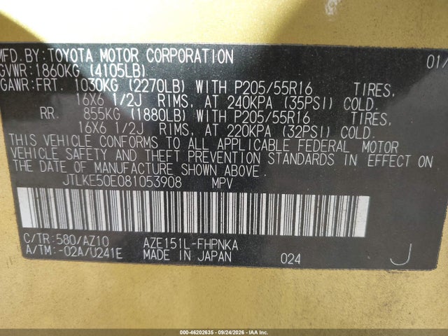 Aukcja sprzedaży 2008 Scion Xb, vin: JTLKE50E081053908, numer aukcji: 46202635