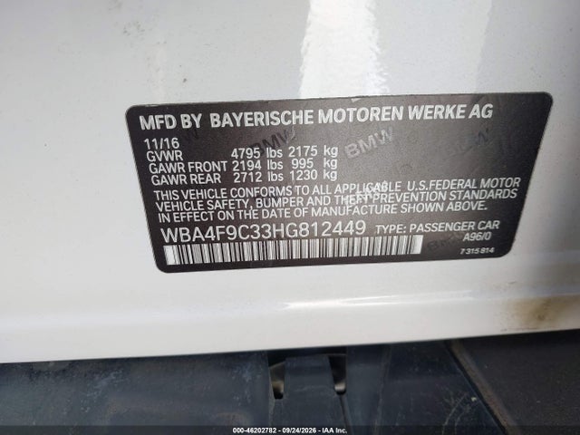 WBA4F9C33HG812449 BMW 430i Gran Coupe Xdrive