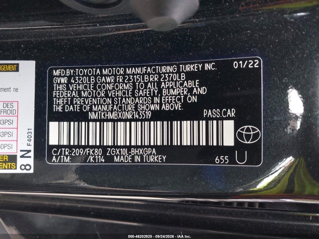 Продаж на аукціоні авто 2022 Toyota C-hr Xle, vin: NMTKHMBX0NR143519, номер лоту: 46202925