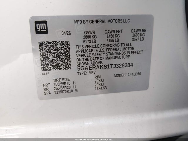 Aukcja sprzedaży 2026 Buick Enclave Preferred Fwd, vin: 5GAERAKS1TJ328284, numer aukcji: 46203094