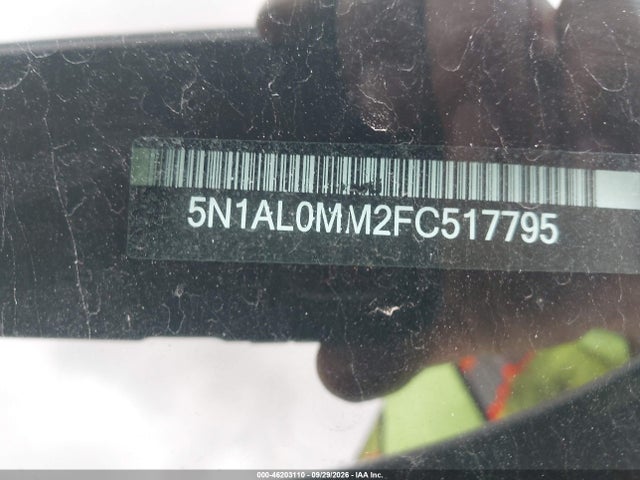 Aukcja sprzedaży 2015 Infiniti Qx60, vin: 5N1AL0MM2FC517795, numer aukcji: 46203110