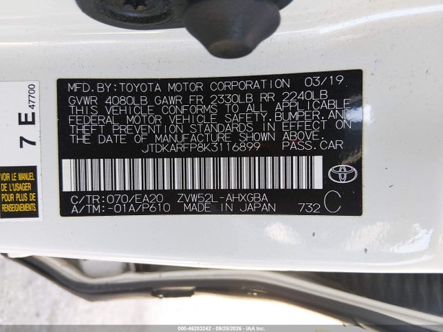 Toyota Prius Prime Premium 2019 JTDKARFP8K3116899 Image 9