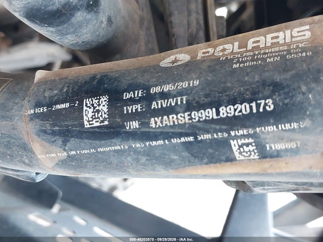 Aukcja sprzedaży 2020 Polaris Ranger Crew Xp 1000 Premium, vin: 4XARSE999L8920173, numer aukcji: 46203570