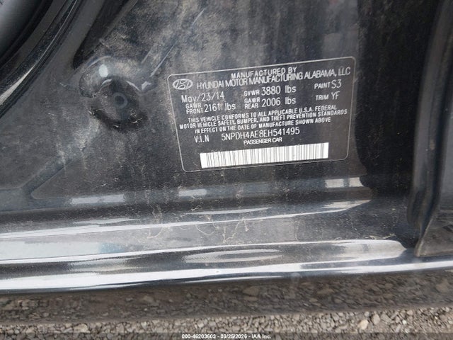 2014 Hyundai Elantra Se მანქანა იყიდება აუქციონზე, vin: 5NPDH4AE8EH541495, აუქციონის ნომერი: 46203603