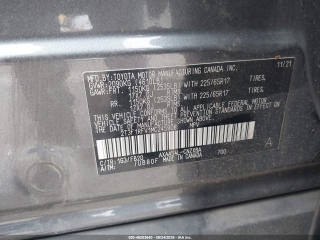 Toyota RAV4 LE 2021 2T3F1RFV1MC245908 Image 9