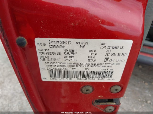 Aukcja sprzedaży 2006 Jeep Liberty Sport, vin: 1J4GL48K76W224868, numer aukcji: 46203735