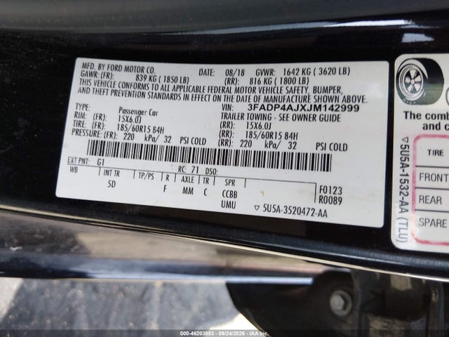 Ford FIESTA S 2018 3FADP4AJXJM142999 Image 9