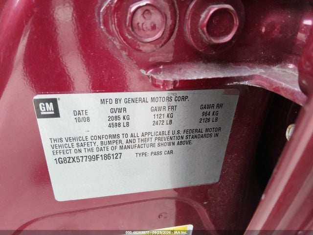 Продаж на аукціоні авто 2009 Saturn Aura Xr, vin: 1G8ZX57799F186127, номер лоту: 46203977