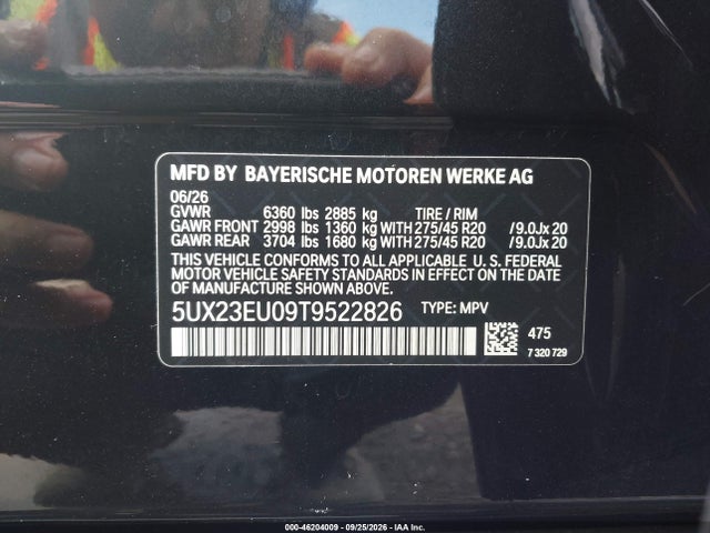 Продажа на аукционе авто 2026 Bmw X5 Xdrive40i, vin: 5UX23EU09T9522826, номер лота: 46204009