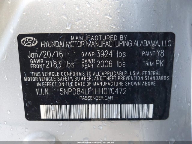 Hyundai ELANTRA SE 2017 5NPD84LF1HH010472 Image 9