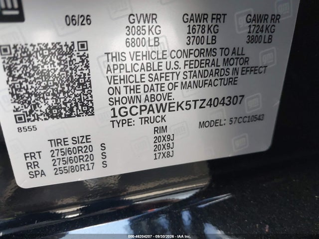 Chevrolet Silverado 1500 Rst 2026 1GCPAWEK5TZ404307 Image 9
