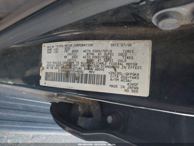 Продажа на аукционе авто 1996 Toyota 4runner Sr5, vin: JT3HN86R2T0048682, номер лота: 46204349