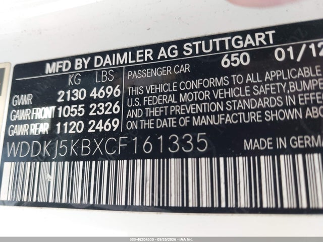 Продаж на аукціоні авто 2012 Mercedes-benz E 350, vin: WDDKJ5KBXCF161335, номер лоту: 46204509