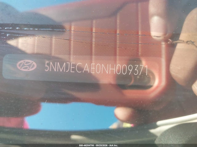 46204706 :رقم المزاد ، 5NMJECAE0NH009371 vin ، 2022 Hyundai Tucson Limited مزاد بيع