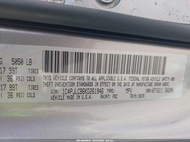 Aukcja sprzedaży 2019 Jeep Cherokee Latitude Fwd, vin: 1C4PJLCB6KD261946, numer aukcji: 46204916