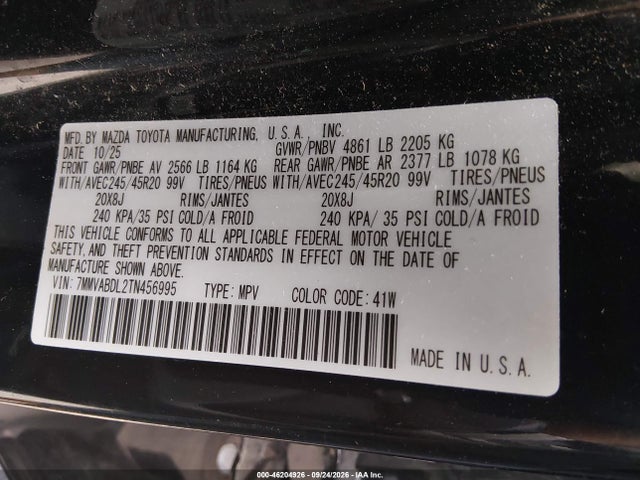 46204926 :رقم المزاد ، 7MMVABDL2TN456995 vin ، 2026 Mazda Cx-50 2.5 S Premium مزاد بيع