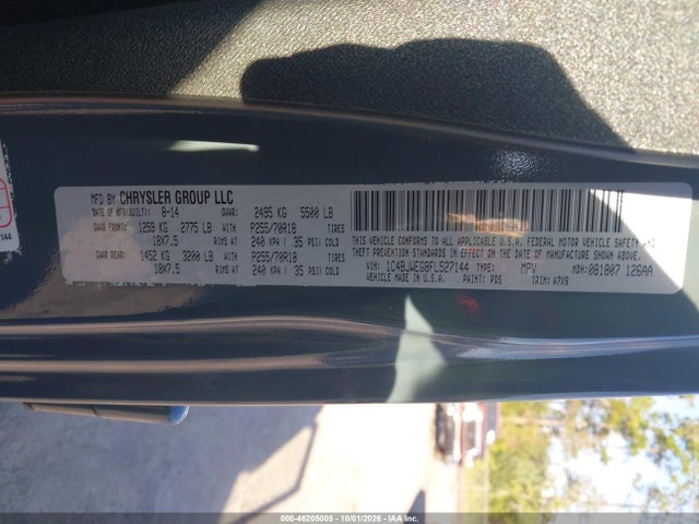 2015 Jeep Wrangler Unlimited Sahara მანქანა იყიდება აუქციონზე, vin: 1C4BJWEG8FL527144, აუქციონის ნომერი: 46205005