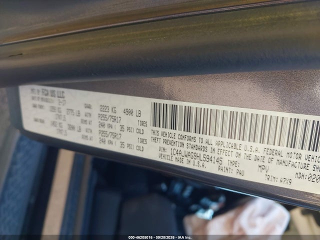 Продаж на аукціоні авто 2017 Jeep Wrangler Sport 4x4, vin: 1C4AJWAG9HL594145, номер лоту: 46205016