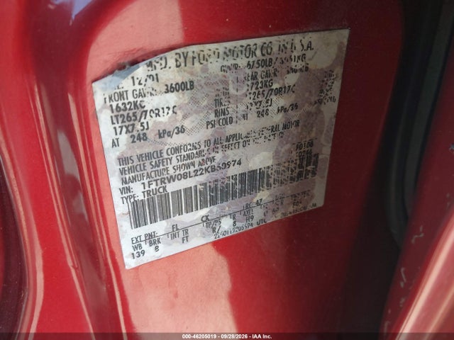 Aukcja sprzedaży 2002 Ford F-150 Lariat/xlt, vin: 1FTRW08L22KB60974, numer aukcji: 46205019