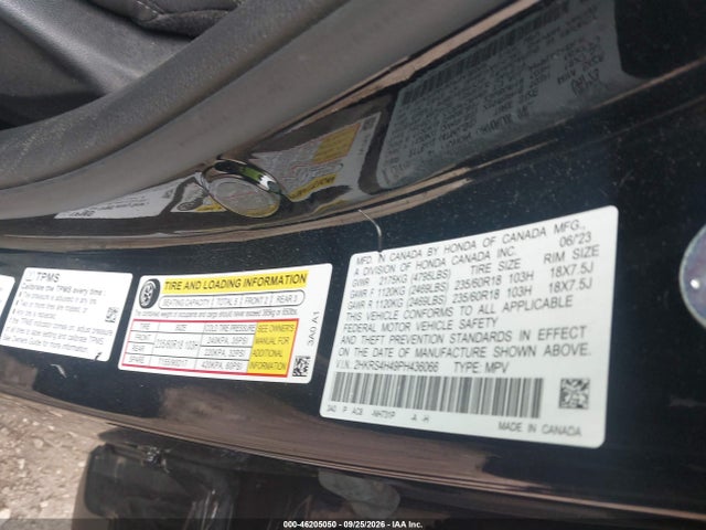 Продаж на аукціоні авто 2023 Honda Cr-v Ex Awd, vin: 2HKRS4H49PH436066, номер лоту: 46205050