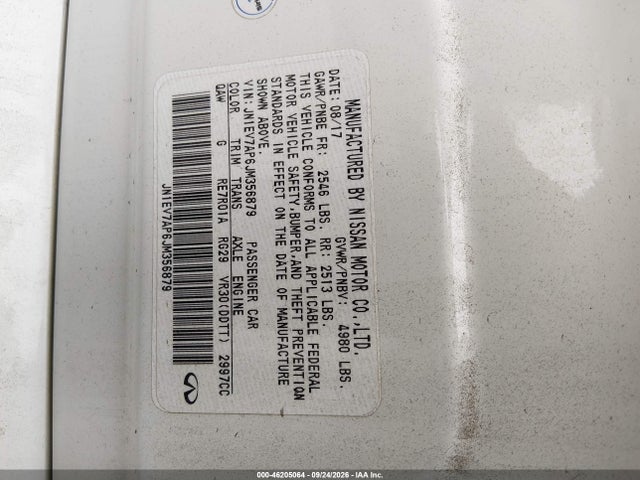 Infiniti Q50 3.0t Luxe 2018 JN1EV7AP6JM356879 Image 9