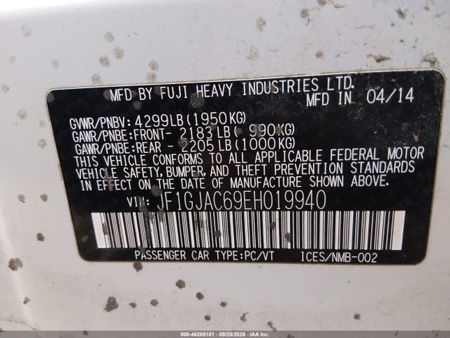 Subaru Impreza Premium 2014 JF1GJAC69EH019940 Image 9