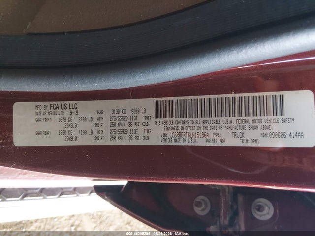 1C6RRERT6LN151964 RAM 1500 Laramie