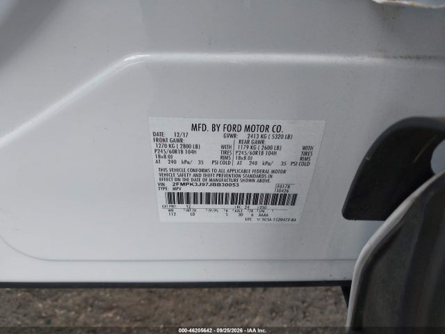 Продаж на аукціоні авто 2018 Ford Edge Sel, vin: 2FMPK3J97JBB30053, номер лоту: 46205642