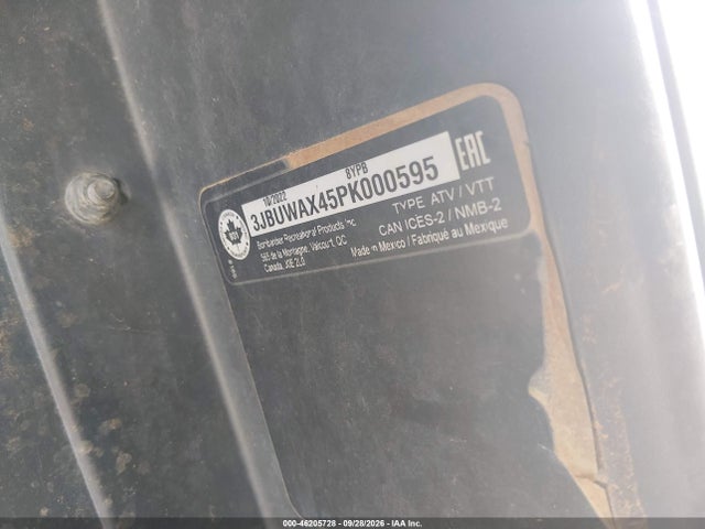 46205728 :رقم المزاد ، 3JBUWAX45PK000595 vin ، 2023 Can-am Defender X Mr Hd10 مزاد بيع