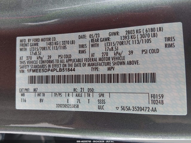 Продаж на аукціоні авто 2023 Ford Bronco Badlands, vin: 1FMEE5DP4PLB51844, номер лоту: 46205768