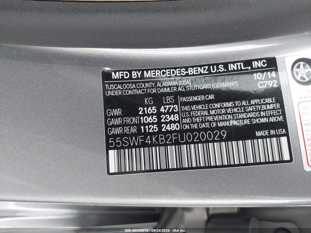 55SWF4KB2FU020029 Mercedes-Benz C 300 Luxury 4matic