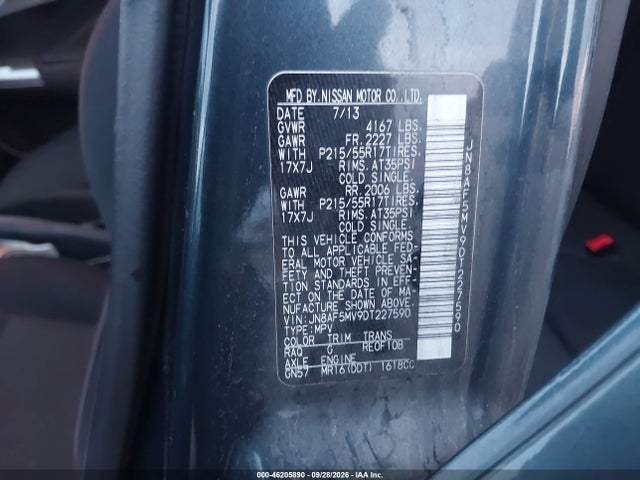Продаж на аукціоні авто 2013 Nissan Juke S, vin: JN8AF5MV9DT227590, номер лоту: 46205890