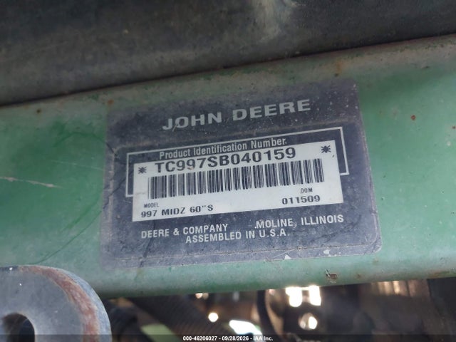 Продажа на аукционе авто 2000 John Deere Tractor, vin: TC997SB040159, номер лота: 46206027