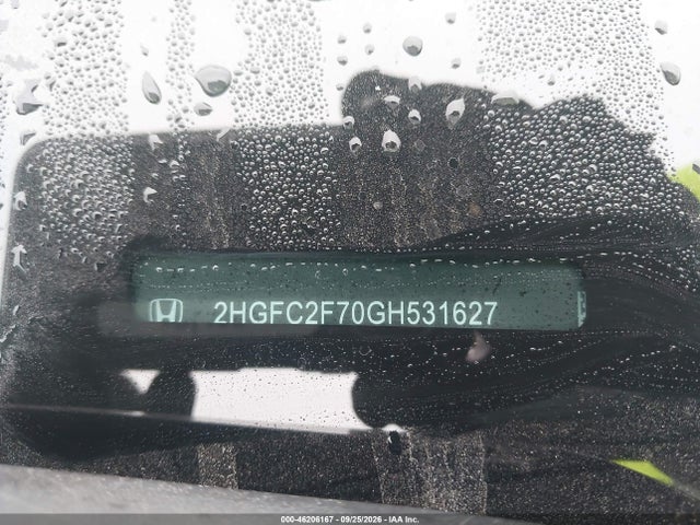 Продажа на аукционе авто 2016 Honda Civic Ex, vin: 2HGFC2F70GH531627, номер лота: 46206167