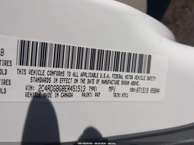 Dodge Grand Caravan Se 2014 2C4RDGBG8ER451513 Image 9