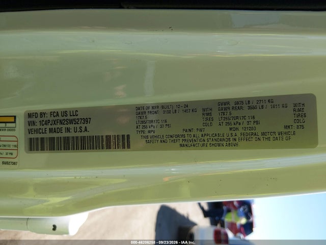 46206258 :رقم المزاد ، 1C4PJXFN2SW527397 vin ، 2025 Jeep Wrangler 4-door Rubicon 4x4 مزاد بيع