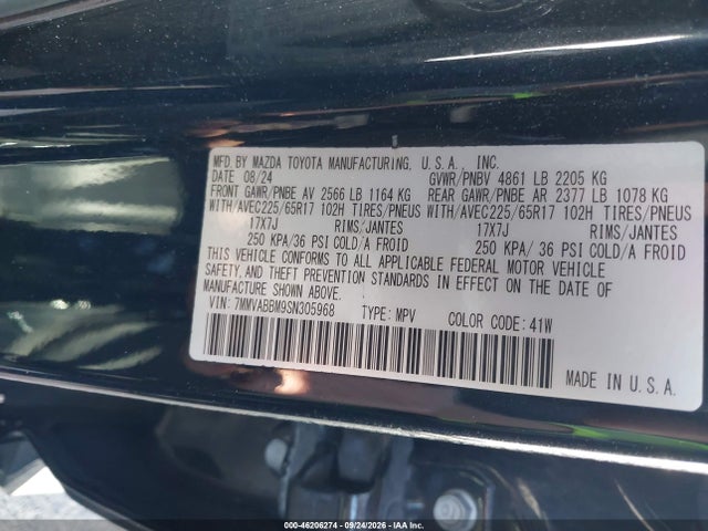 Aukcja sprzedaży 2025 Mazda Cx-50 2.5 S Preferred Package, vin: 7MMVABBM9SN305968, numer aukcji: 46206274