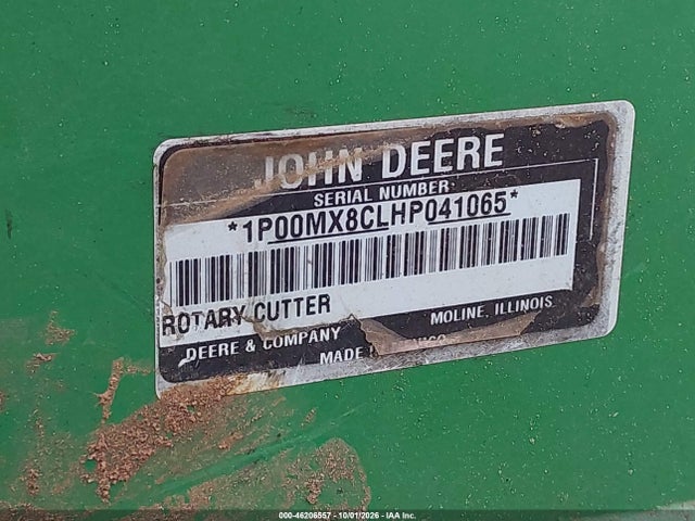 Aukcja sprzedaży 2017 John Deere Mx8 Rotary Cutter, vin: 1P00MX8CLHP041065, numer aukcji: 46206557